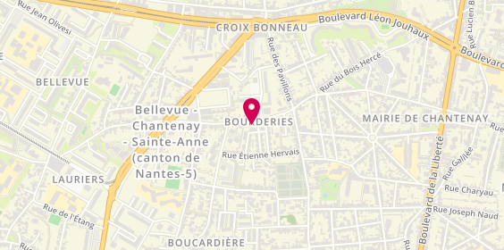 Plan de Coiffure Loueve, 23 Rue des Bourderies, 44100 Nantes