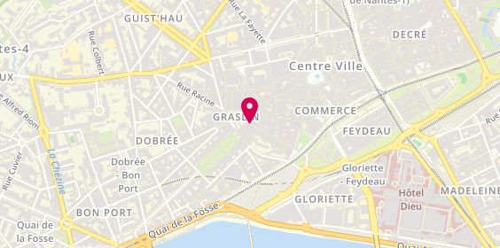 Plan de Cl Coiffure, 15 Rue Jean Jacques Rousseau, 44000 Nantes