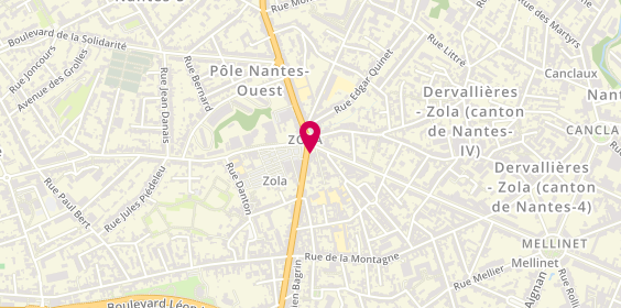 Plan de Jean-Claude Biguine, 5 place Emile Zola, 44100 Nantes
