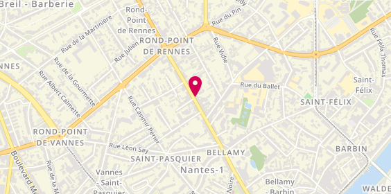Plan de Coiffure Jodet, 188 Rue Paul Bellamy, 44000 Nantes