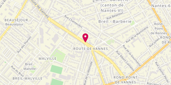 Plan de Coiffure Loft, 14 Route de Vannes, 44100 Nantes