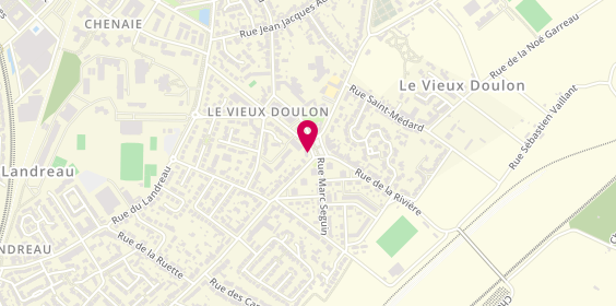 Plan de Hair Line Coiffure, 10 place du Vieux Doulon, 44300 Nantes