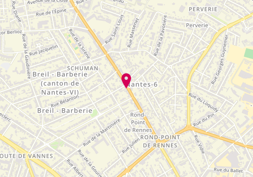 Plan de Symphony Coiffure, 61 Boulevard Robert Schuman, 44300 Nantes