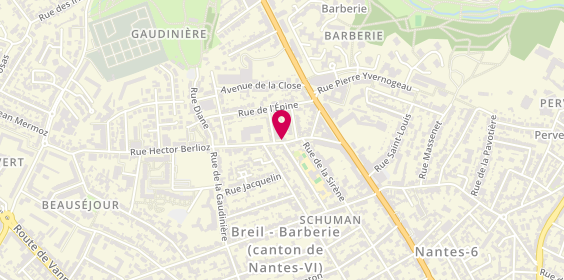Plan de Esprit Coiffure, 20 Rue Hector Berlioz, 44300 Nantes