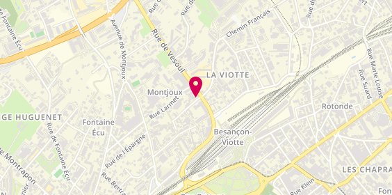 Plan de L'Instant Coiffure, 25 Rue de Vesoul, 25000 Besançon