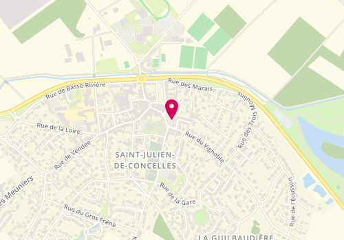 Plan de L'R Différent, 13 Place de l'Europe, 44450 Saint-Julien-de-Concelles