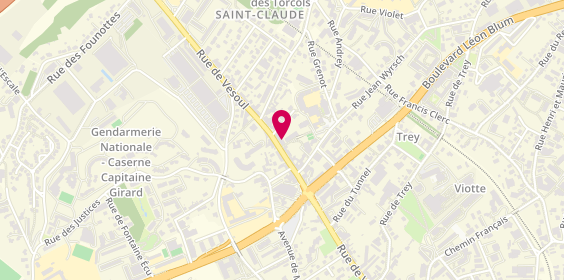 Plan de Barber Shop Avenue, 60 Rue de Vesoul, 25000 Besançon