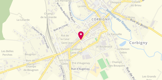 Plan de L'Atelier des ciseaux, 5 place Saint-Louis, 58800 Corbigny
