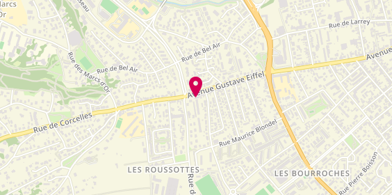 Plan de Dina Coiffure, 145 avenue Gustave Eiffel, 21000 Dijon