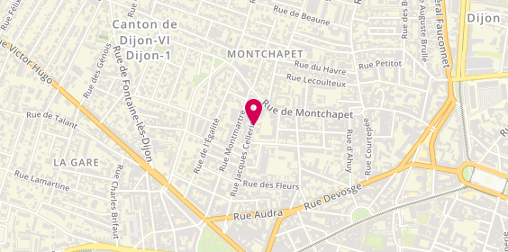 Plan de Nathalie Coiffure Sondey, 42 Rue Jacques Cellerier, 21000 Dijon