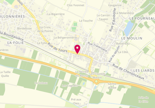 Plan de Laly Coiffure, 47 Rue de Tours, 37270 Saint-Martin-le-Beau