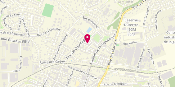Plan de Indigo Coiffure, 9 Place de la Grange, 37300 Joué-lès-Tours
