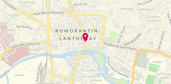 Plan de Atomic Hair Coiffure, 13 Rue Georges Clemenceau, 41200 Romorantin-Lanthenay