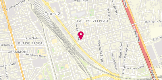 Plan de Chez Tiphaine, 10 Rue du Dr Fournier, 37000 Tours
