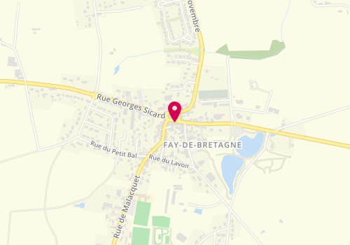 Plan de Mirella Coiffure, 6 Place Saint Martin, 44130 Fay-de-Bretagne