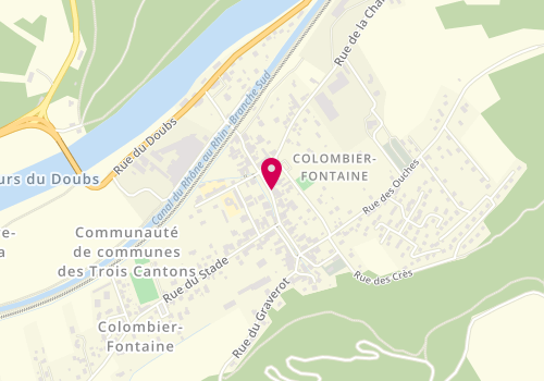 Plan de O2 Ciseaux, 22 Grande Rue, 25260 Colombier-Fontaine
