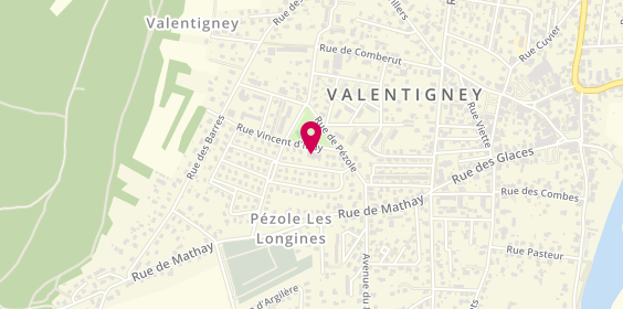 Plan de Ctre Institut Capillaire Coiffure, 26 Rue Vincent d'Indy, 25700 Valentigney