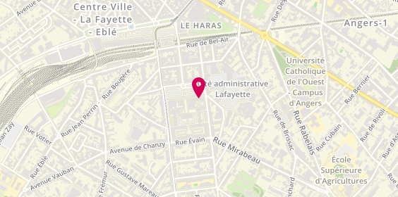 Plan de A.evasion, 24 place la Fayette, 49000 Angers