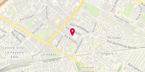 Plan de Richard Rousseau Coiffure, 51 Rue Bressigny, 49100 Angers