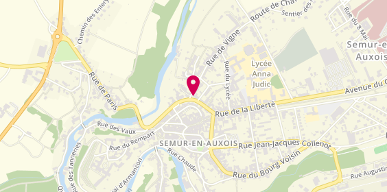 Plan de L'Atelier Coiffure, 12 Rue Voltaire, 21140 Semur-en-Auxois