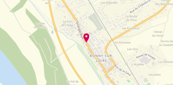 Plan de Aurélie coiff’, 66 Grande Rue, 45420 Bonny-sur-Loire