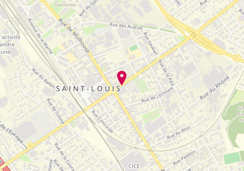 Plan de Sb Coiffure, 1 Rue de Huningue, 68300 Saint-Louis