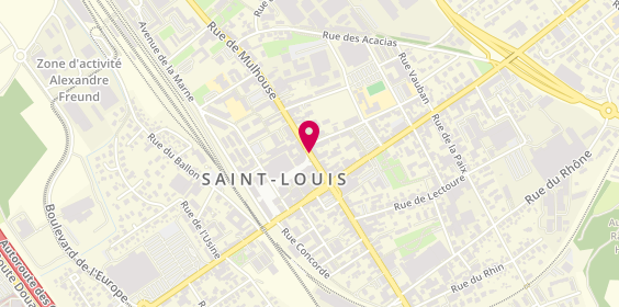 Plan de Lina Coiffure, 7 Rue de Mulhouse, 68300 Saint-Louis