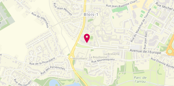 Plan de LOX Coiffure Blois, 65 avenue de l'Europe, 41000 Blois