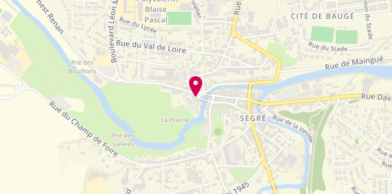 Plan de L’Atelier de Coiffure 11 place Aristide Briand 49500 Segré en Anjou Bleu, 11 place Aristide Briand, 49500 Segré-en-Anjou Bleu