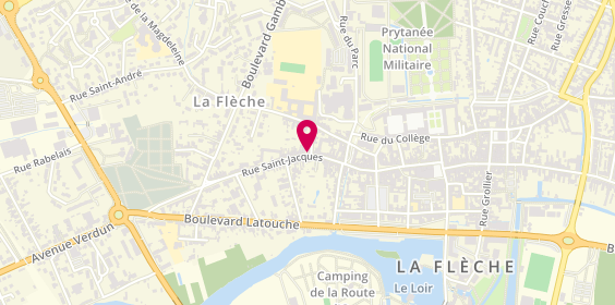 Plan de Lody'coiff, 18 Rue Saint-Jacques, 72200 La Flèche
