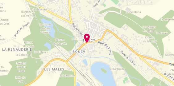Plan de 18 Coiffure, 18 Rue Arrault, 89130 Toucy