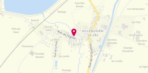 Plan de Les Ciseaux d'Emilie, 4 Rue de l'Église Saint Denis, 52190 Villegusien-le-Lac