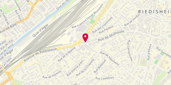 Plan de Martine Beaute Coiffure Mixte, 4 Rue de Mulhouse, 68400 Riedisheim