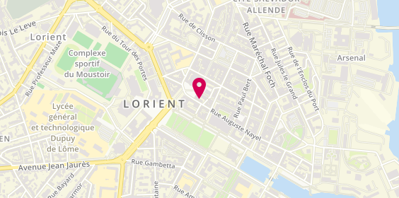 Plan de Biotteau Coiffure | Salon de Coiffure Lorient, 25 Rue Auguste Nayel, 56100 Lorient