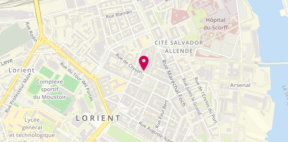 Plan de Coiffure Maxime, 1 Rue Olivier de Clisson, 56100 Lorient