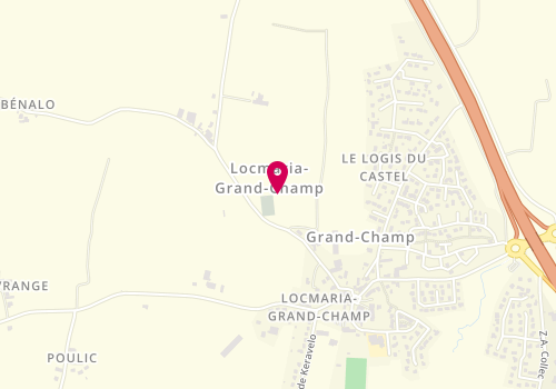 Plan de Lydia Coiffure, 3 Place de la Voile Num 2 Résidence Duchesse Anne, 56390 Locmaria-Grand-Champ