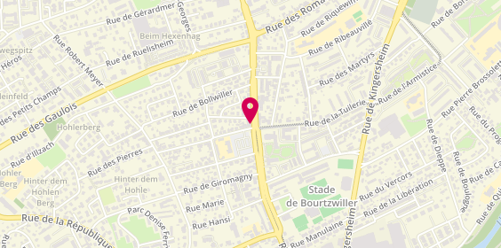 Plan de L' Instant Coiffure, 73 Rue de Soultz, 68200 Mulhouse