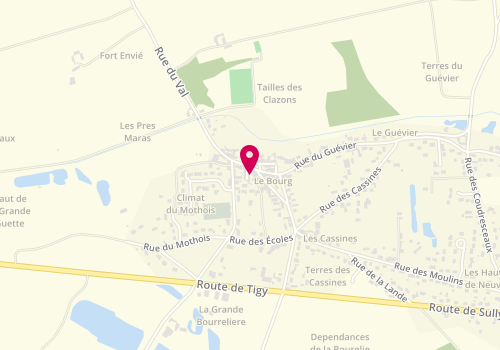 Plan de Utpv, 11 Bis Place du Bourg, 45510 Neuvy-en-Sullias