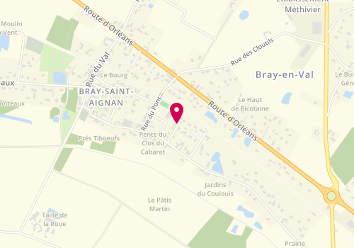 Plan de Coiffure Jhyslaine, 4 Saules, 45460 Bray-en-Val
