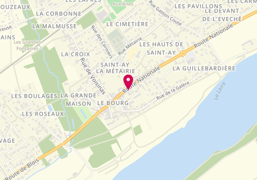 Plan de Nathalie Coiffure, 31 Route Nationale, 45130 Saint-Ay