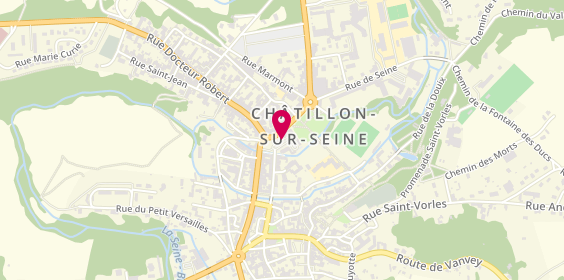 Plan de Zora Coiffure, 1 Place de la Resistance, 21400 Châtillon-sur-Seine