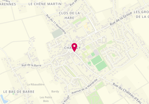 Plan de VB Coiffure, 1 Rue du Château d'Eau, 45380 Chaingy