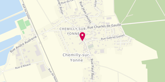 Plan de Sd Coiffure, 3 Rue Pasteur, 89250 Chemilly-sur-Yonne