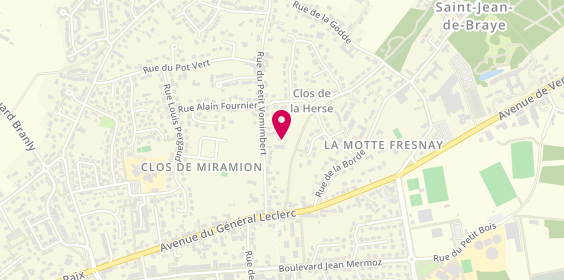 Plan de At Home Coiffure, 9 Rue Maurice Genevoix, 45800 Saint-Jean-de-Braye
