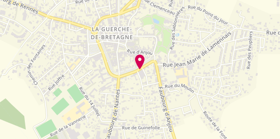 Plan de Exclusif Coiffure, 12 Rue Henri Platier, 35130 La Guerche-de-Bretagne