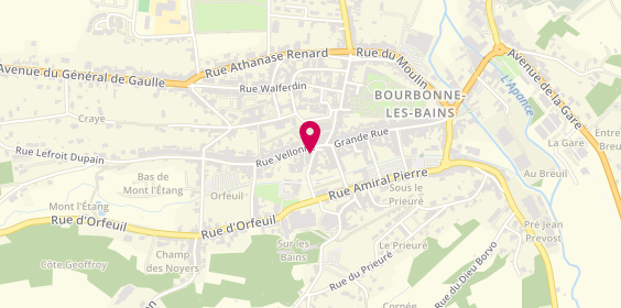 Plan de Lydia Coiffure, 2 Rue des Bains, 52400 Bourbonne-les-Bains