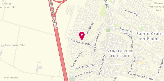 Plan de Les Ciseaux de Laurine, 18 Rue Neuve, 68127 Sainte-Croix-en-Plaine