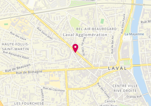 Plan de L'Hom et Gars, 59 Rue Bernard le Pecq, 53000 Laval