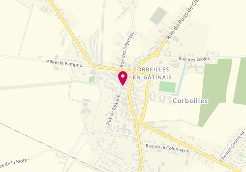 Plan de Coiffure Claudine, 1 Rue de l'Abreuvoir, 45490 Corbeilles
