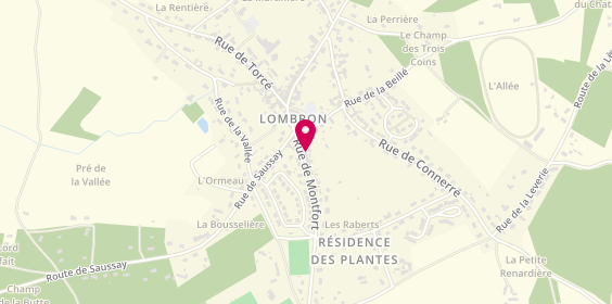 Plan de Lombr'Elle et Lui, 15 Rue de Montfort, 72450 Lombron